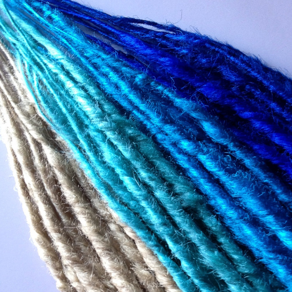 Blue Blonde Dreads Dreadlocks Hair Extensions NEW